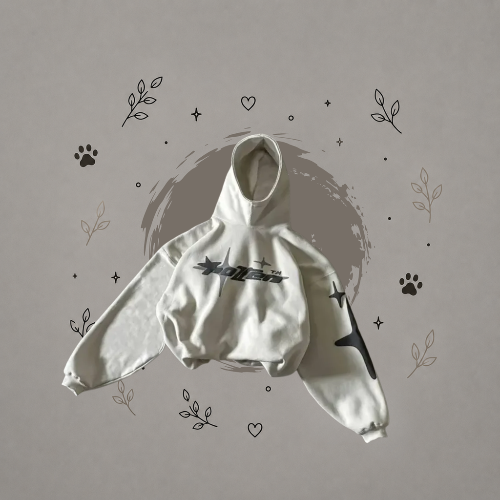 Sudaderas con capucha y cuello tortuga de corte holgado con estampado de letras