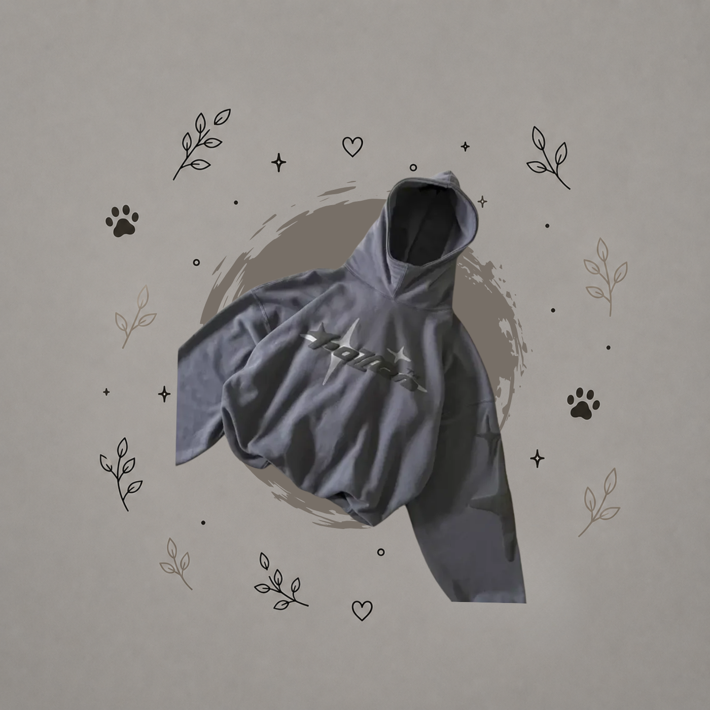 Sudaderas con capucha y cuello tortuga de corte holgado con estampado de letras