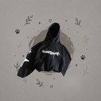 Sudaderas con capucha y cuello tortuga de corte holgado con estampado de letras