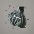 Sudaderas con capucha y cuello tortuga de corte holgado con estampado de letras