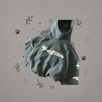Sudaderas con capucha y cuello tortuga de corte holgado con estampado de letras