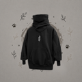 Sudadera con con capucha de cuello alto
