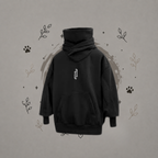 Sudadera con con capucha de cuello alto
