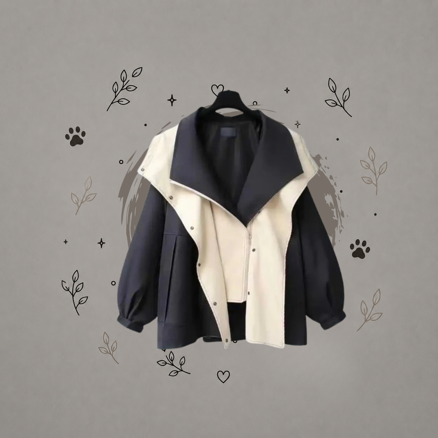 Abrigo tipo trench con cremallera para mujer