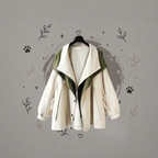 Abrigo tipo trench con cremallera para mujer