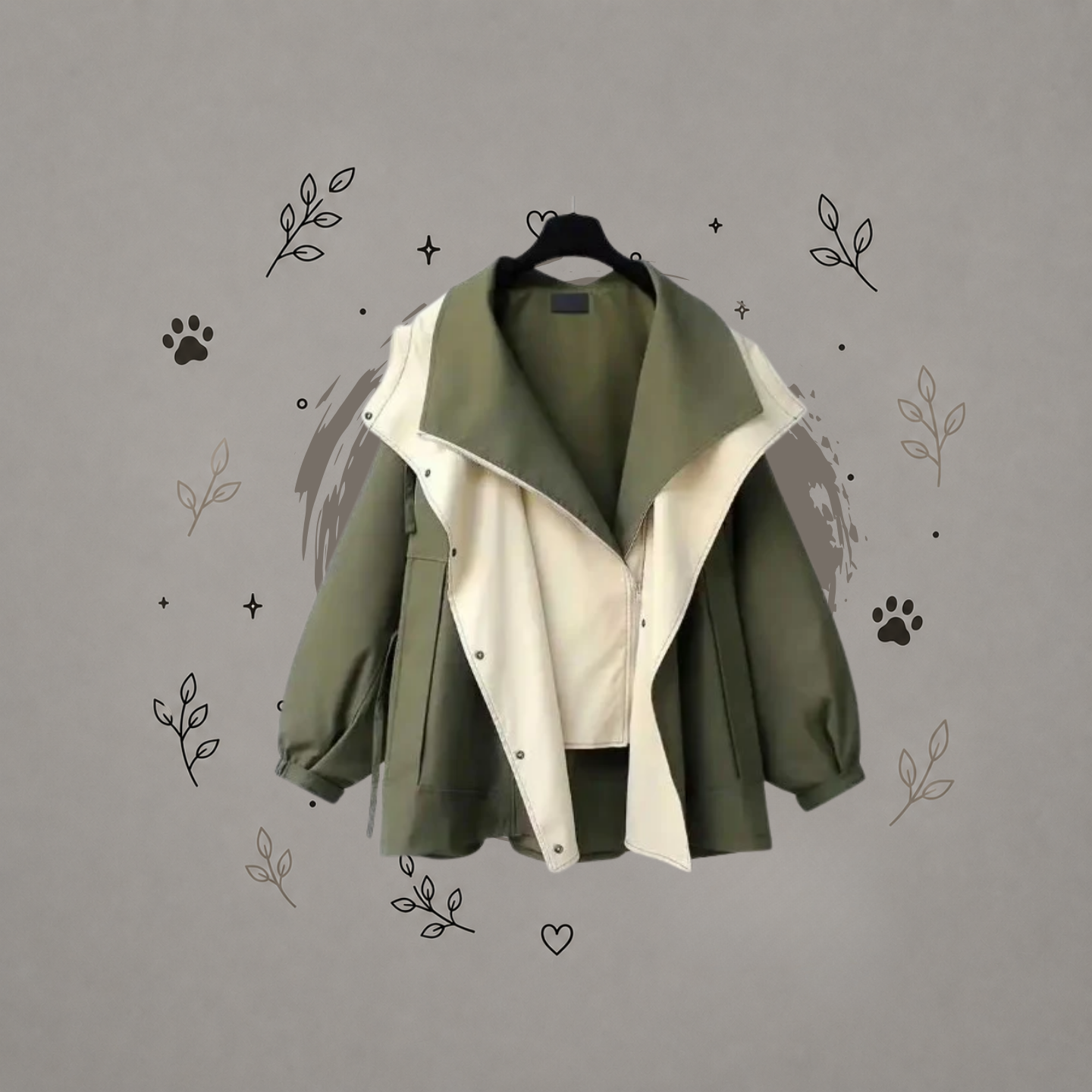 Abrigo tipo trench con cremallera para mujer