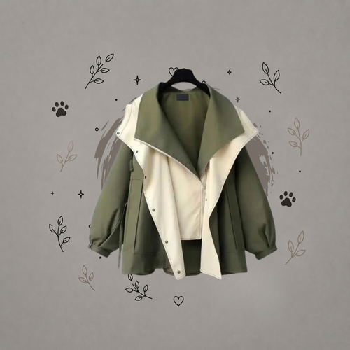 Abrigo tipo trench con cremallera para mujer
