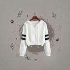 Sudadera con capucha de rayas y mangas largas