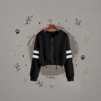 Sudadera con capucha de rayas y mangas largas