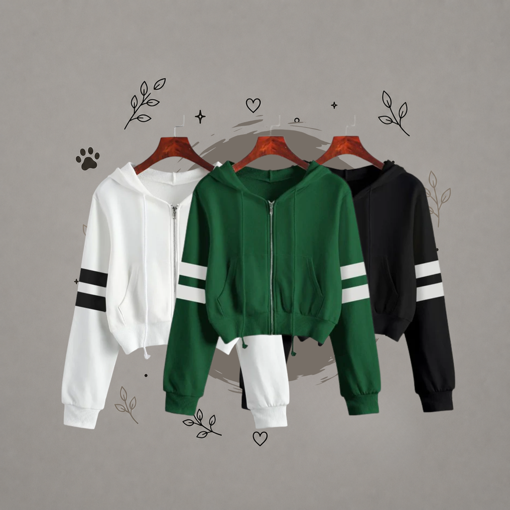 Sudadera con capucha de rayas y mangas largas