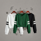 Sudadera con capucha de rayas y mangas largas