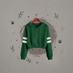 Sudadera con capucha de rayas y mangas largas