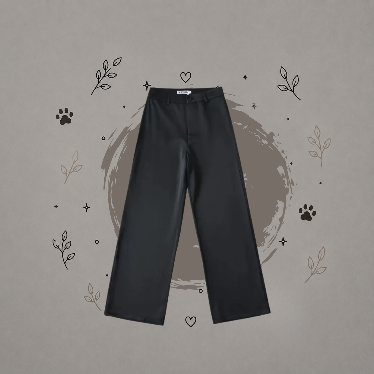 Pantalones sastre de corte holgado y estilo chic para mujer