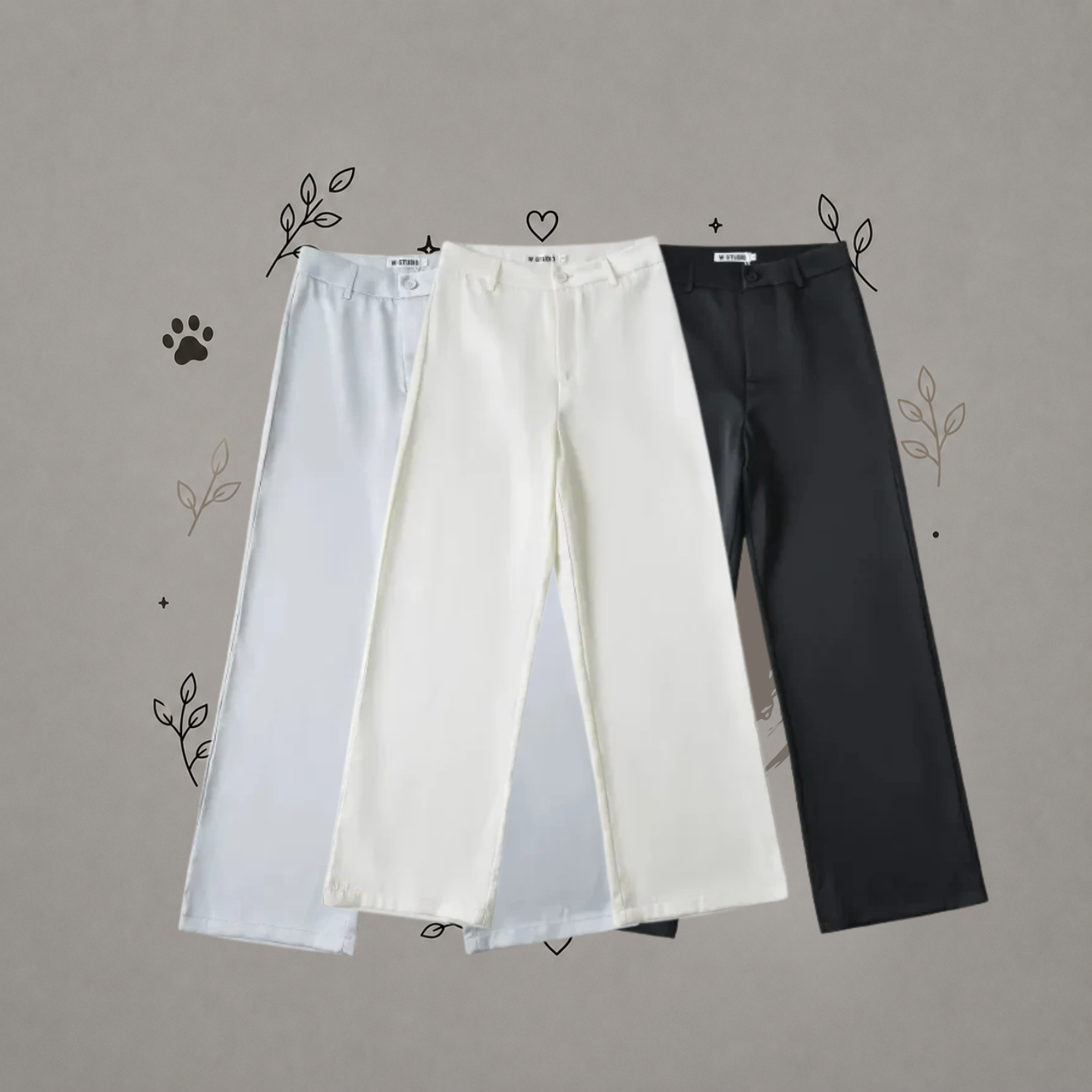 Pantalones sastre de corte holgado y estilo chic para mujer