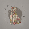 Vestido con estampado floral vintage para mujer (de una pieza)