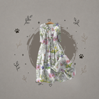 Vestido con estampado floral vintage para mujer (de una pieza)