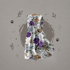 Vestido con estampado floral vintage para mujer (de una pieza)