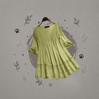 Blusa de encaje con escote en V