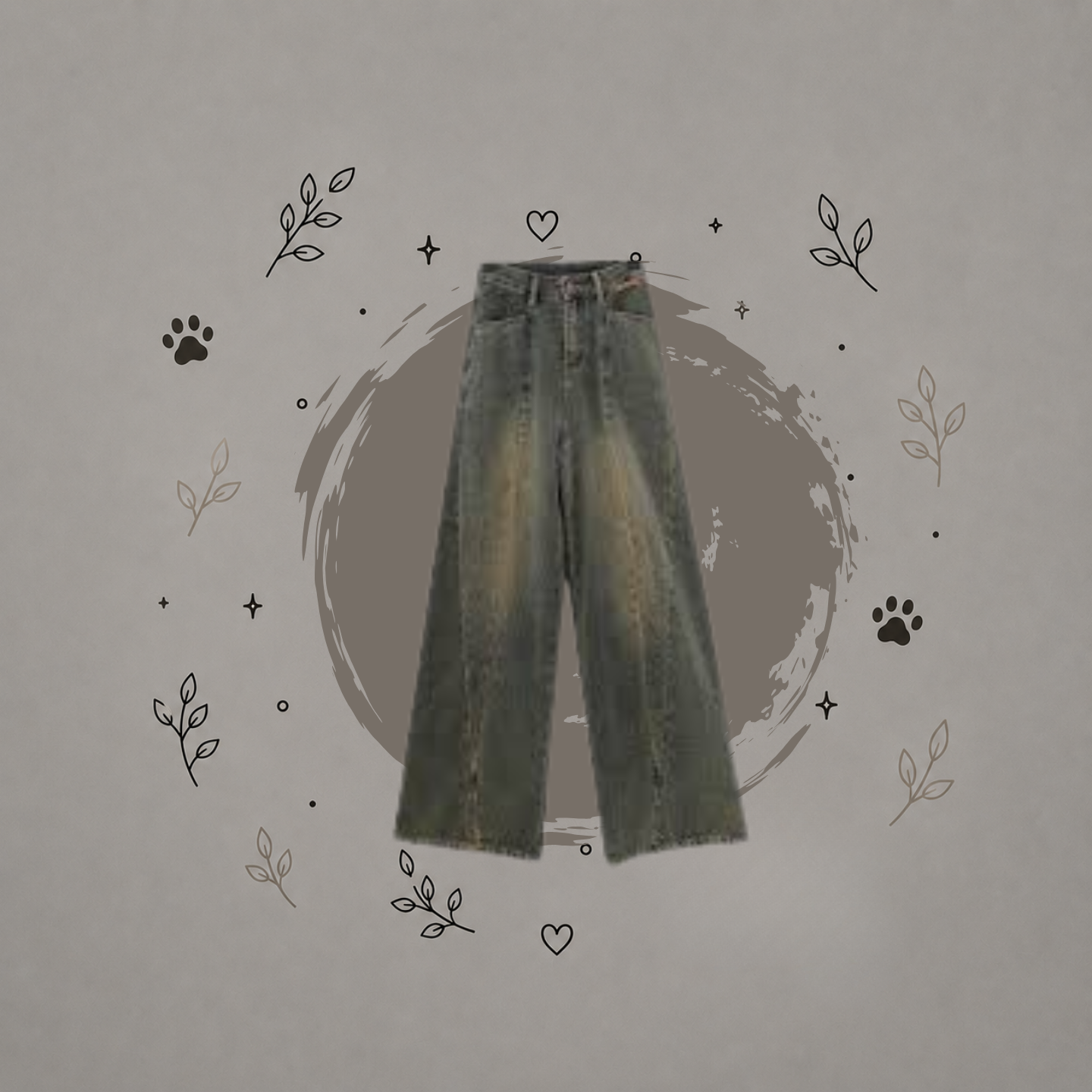 Jeans de dobladillo crudo para mujer vintage