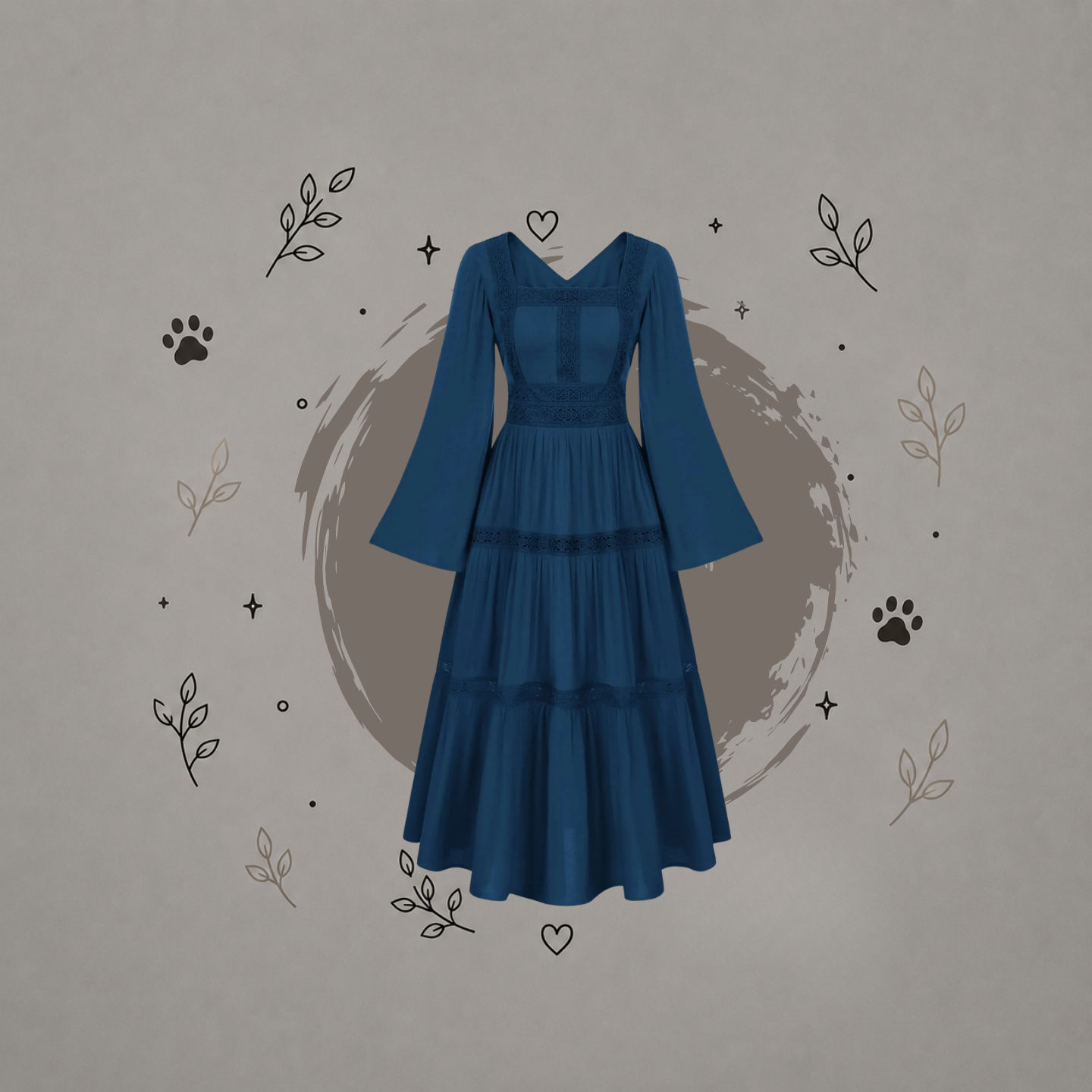 Vestido Renacentista Scarlet Darkness para Mujer