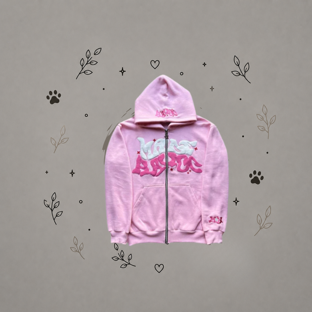 Sudadera con Cremallera Estampada