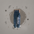 Jeans Retro de Pierna Ancha Estilo Hip-Hop con Bordado Y2K