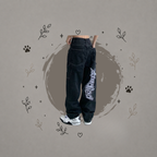 Jeans Retro de Pierna Ancha Estilo Hip-Hop con Bordado Y2K