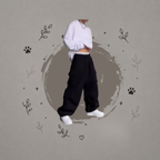 Pantalones Cargo Negros con Bolsillo
