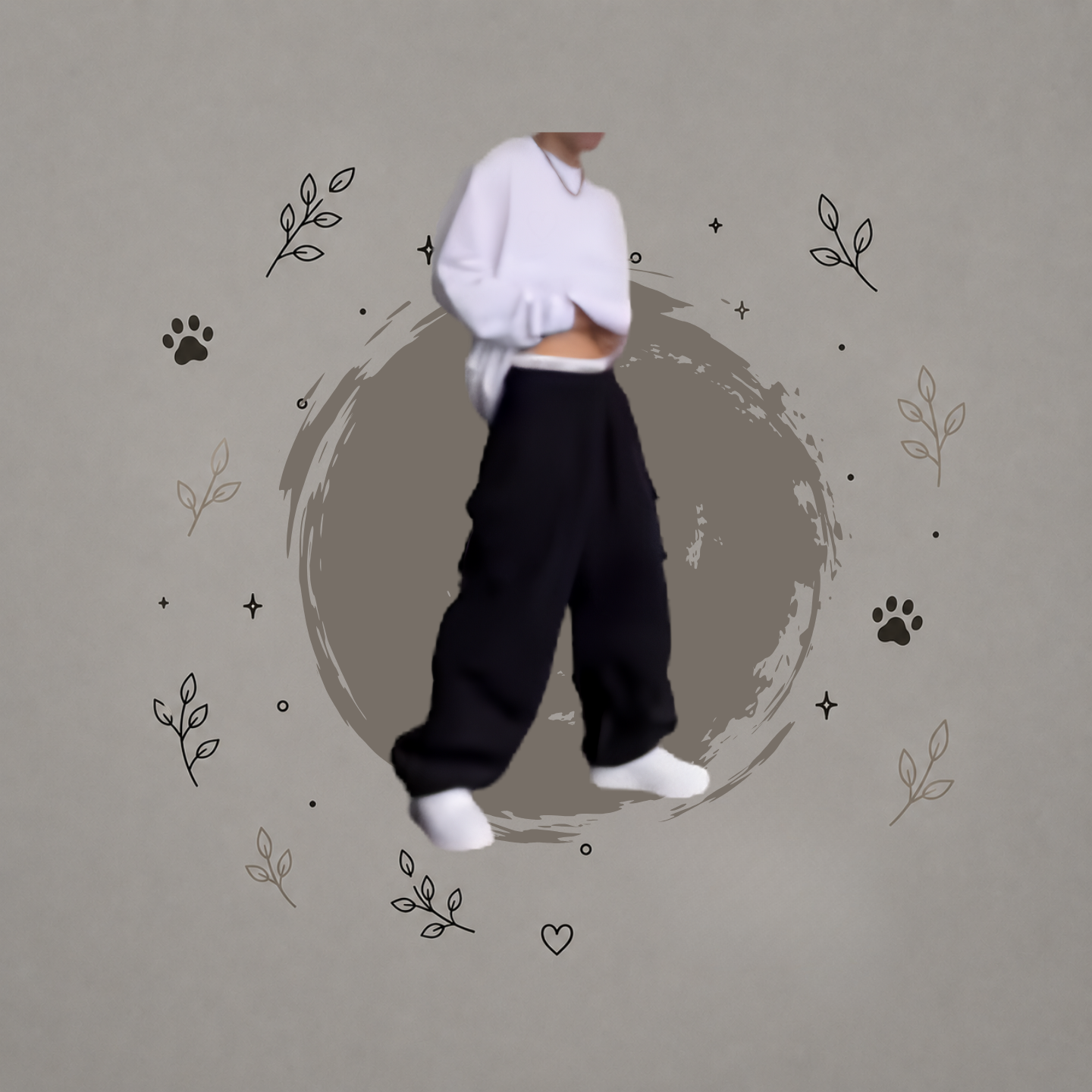 Pantalones Cargo Negros con Bolsillo