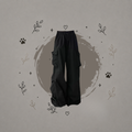 Pantalones Cargo Negros con Bolsillo