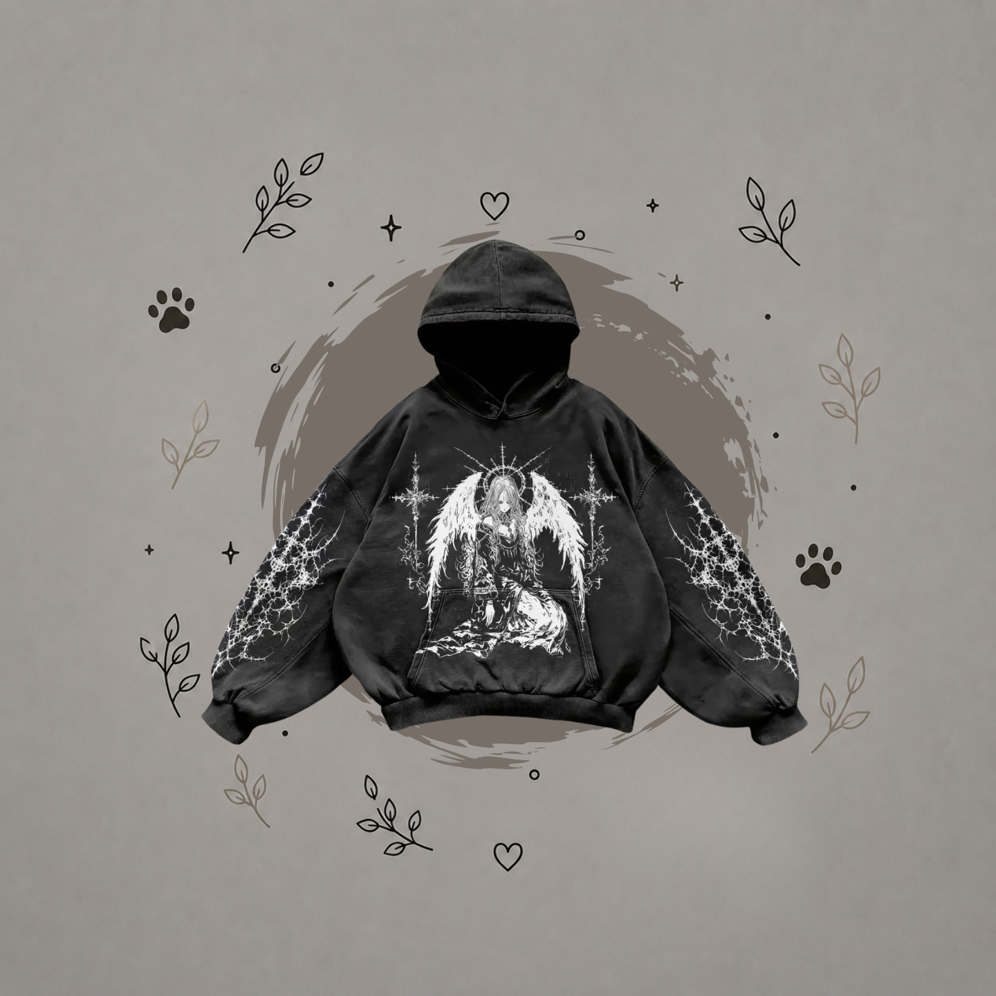 Sudadera con Capucha Estampada