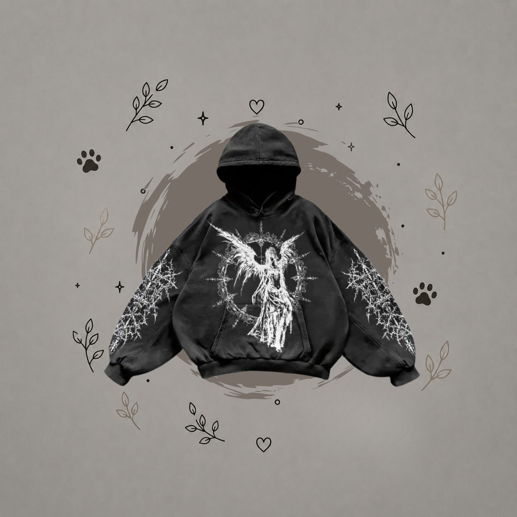 Sudadera con Capucha Estampada