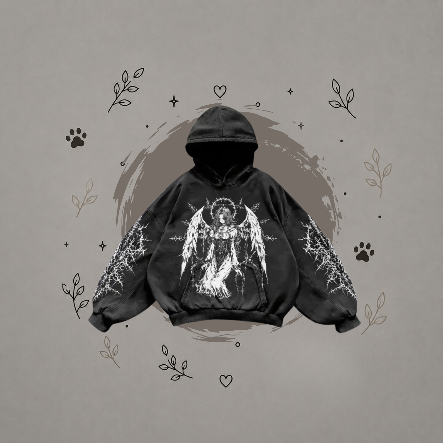 Sudadera con Capucha Estampada