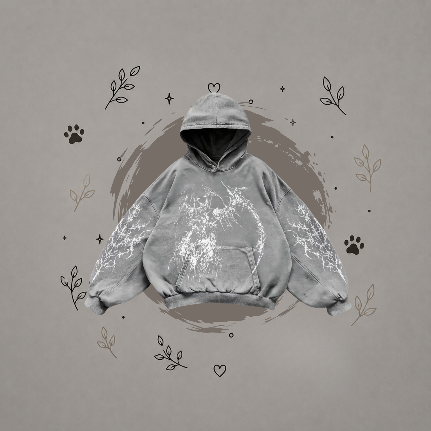 Sudadera con Capucha Estampada