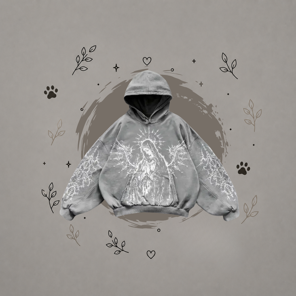 Sudadera con Capucha Estampada