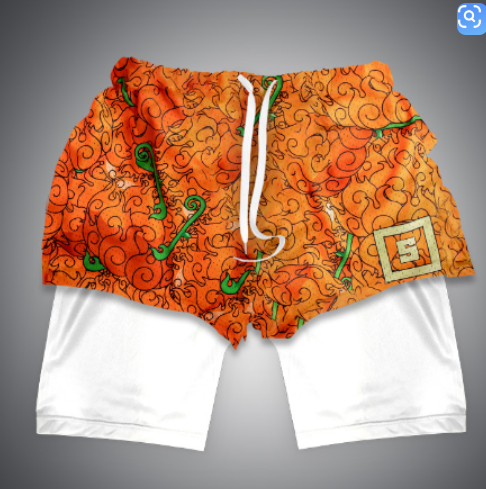 Shorts de gimnasio para hombre de Anime one piece